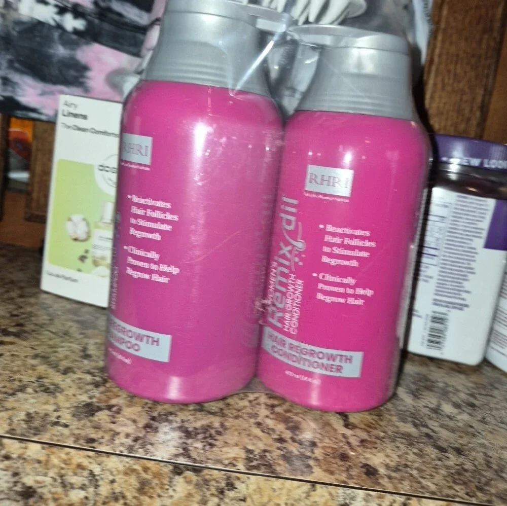 Hair Regrowth Shampoo & Conditioner Set With Scalp Scrubber Nwt